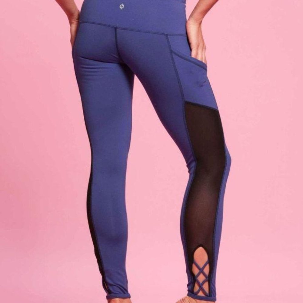 Popflex Navy Pointe Leggings Size 4